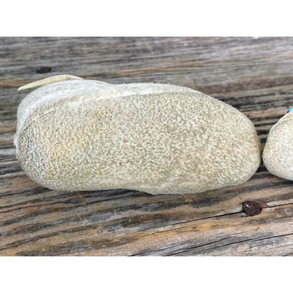 Vintage 1960s Native American Infant Beaded Moccasin Buck Skin - Picture 6 of 14